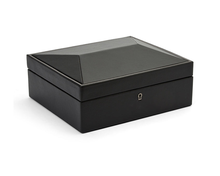 Wolf British Racing Green 8 Piece Watch Box Black