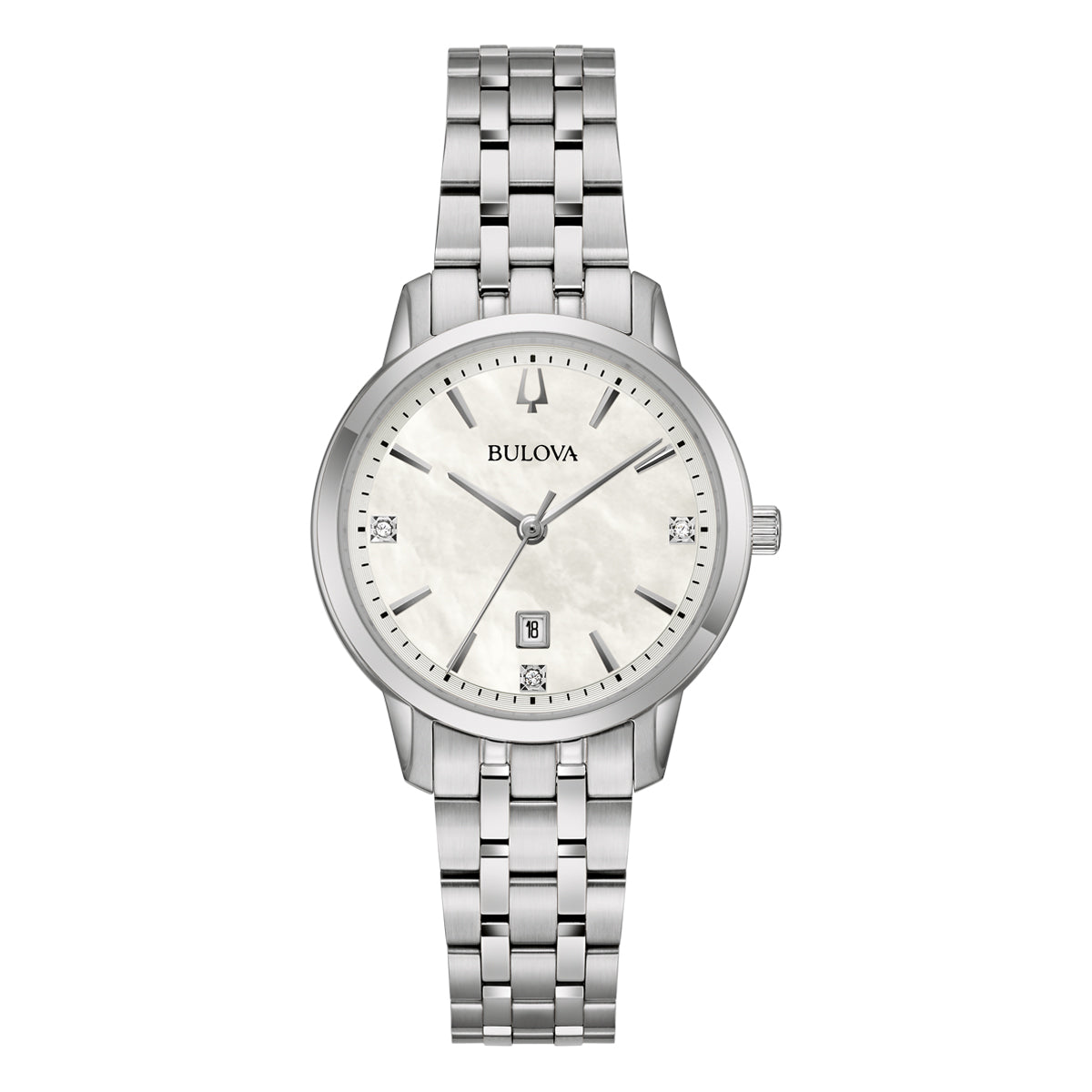 Bulova Ladies Classic Silver & Mother of Pearl Watch