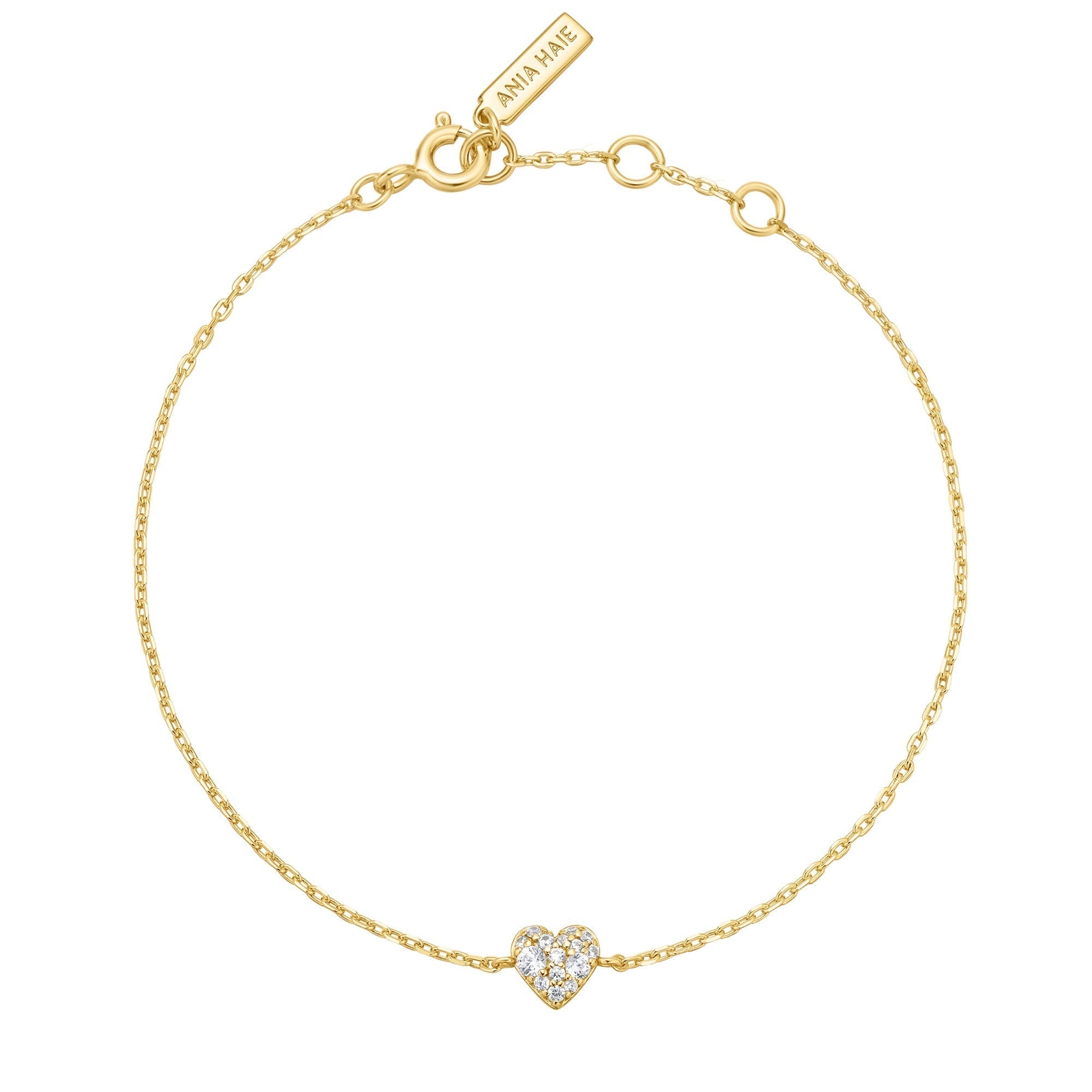 Ania Haie Gold Sweetheart Pave Bracelet
