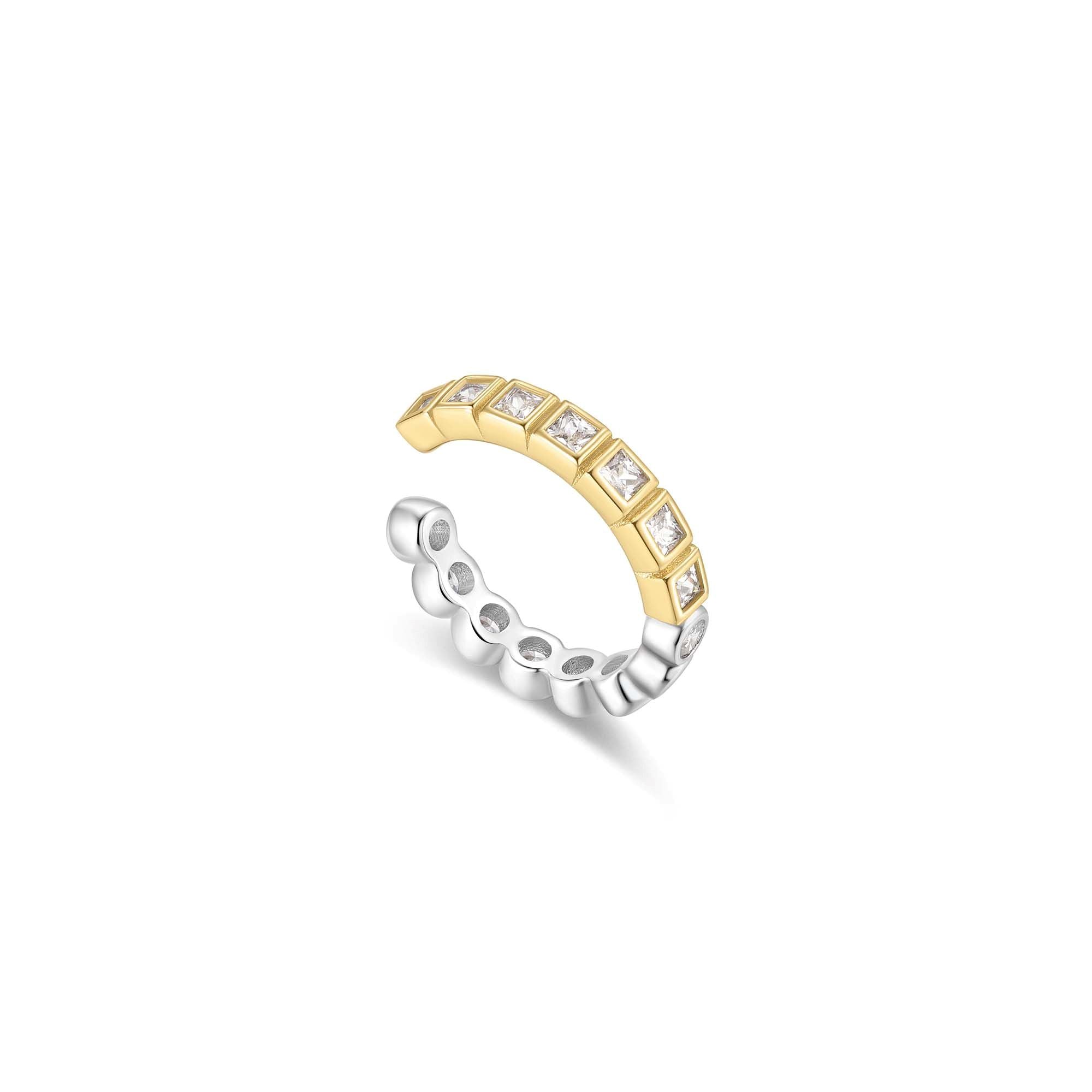 Two-Tone Bezel Ear Cuff