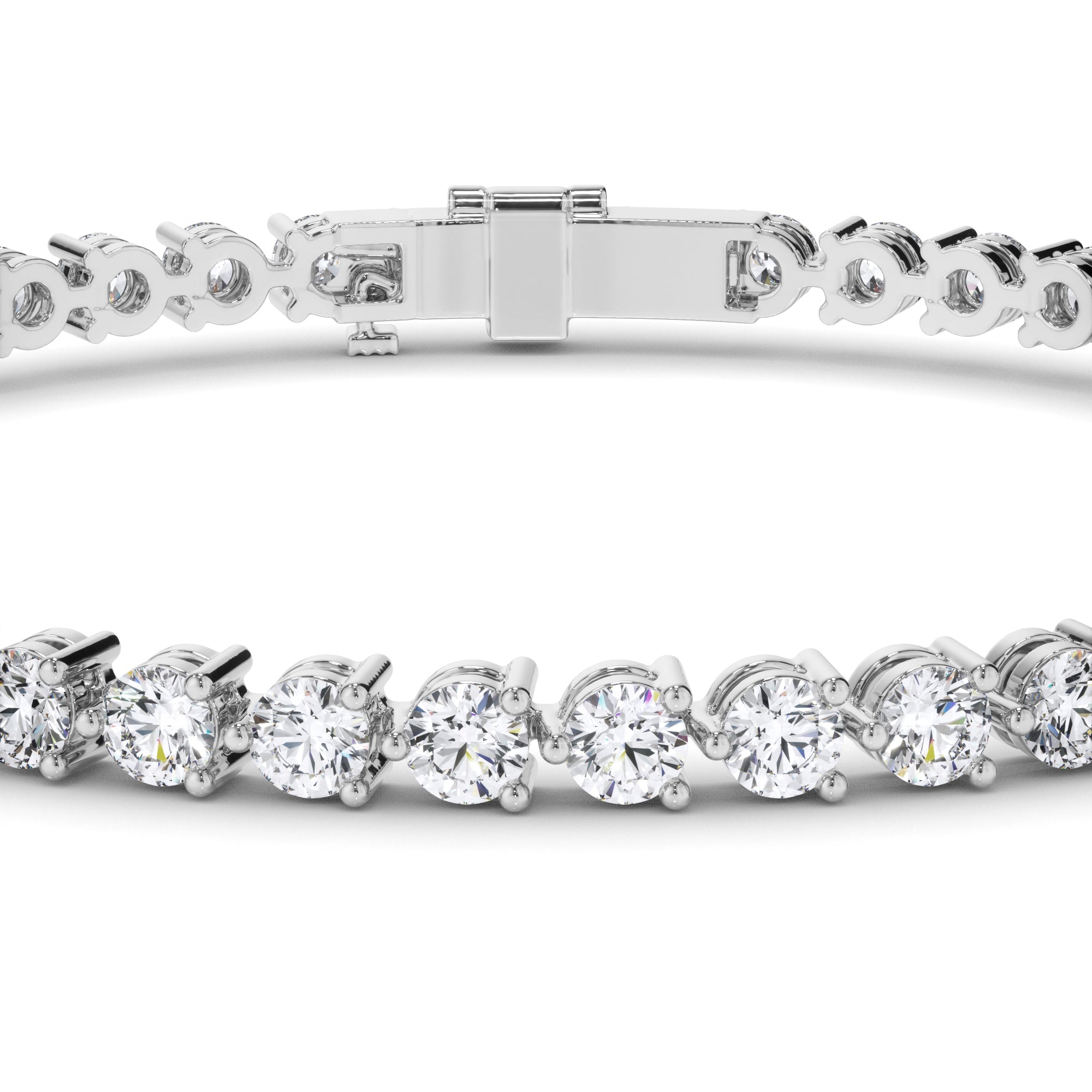 Round Brilliant Cut Laboratory Grown Diamond Tennis Bracelet