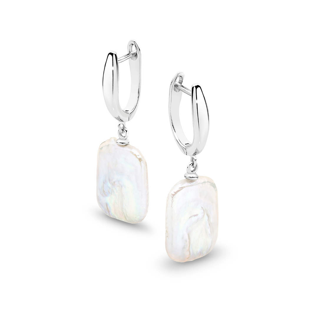 Sterling Silver Clara Pearl Drop Earrings