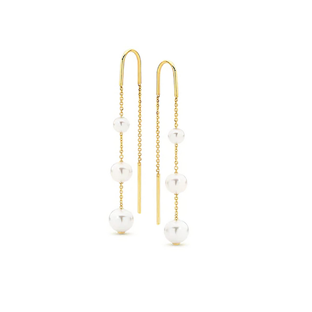 9ct Yellow Gold Ethereal Pearl Earrings