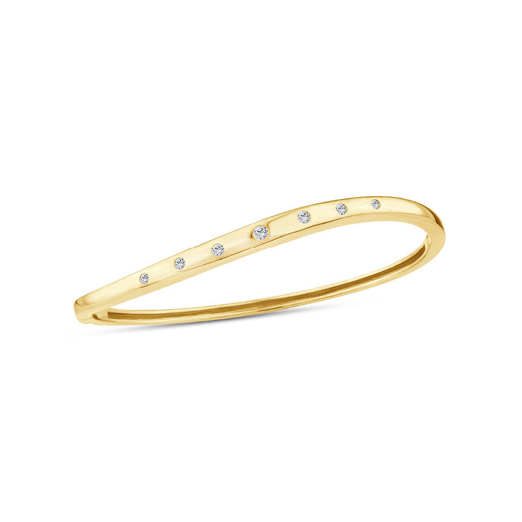 0.20ct Lab Grown Diamond Bangle in 9ct Yellow Gold