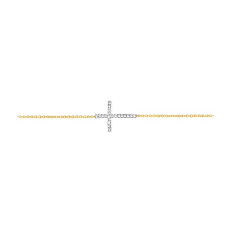0.12ct Lab Grown Diamond Bracelet in 9ct Yellow Gold