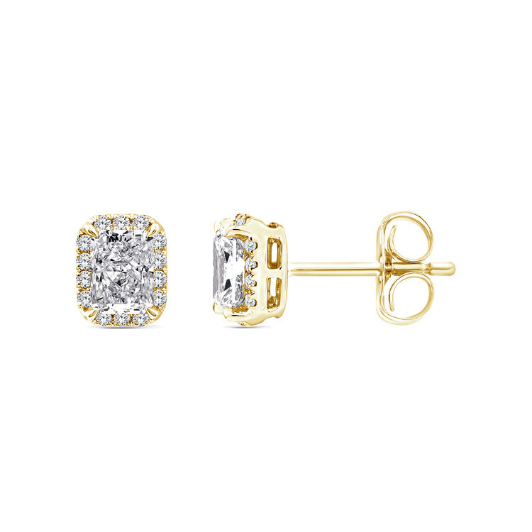 1.12ct Lab Grown Diamond Earrings in 9ct Yellow Gold