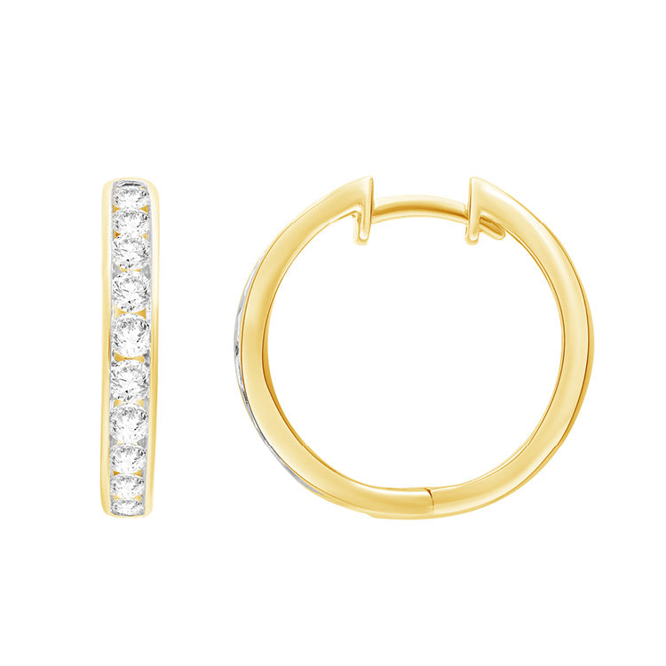 1.00ct Lab Grown Diamond Earrings in 9ct Yellow Gold
