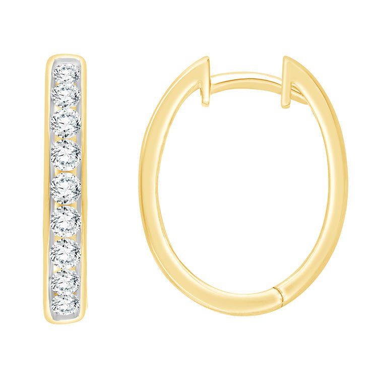1.00ct Lab Grown Diamond Earrings in 9ct Yellow Gold