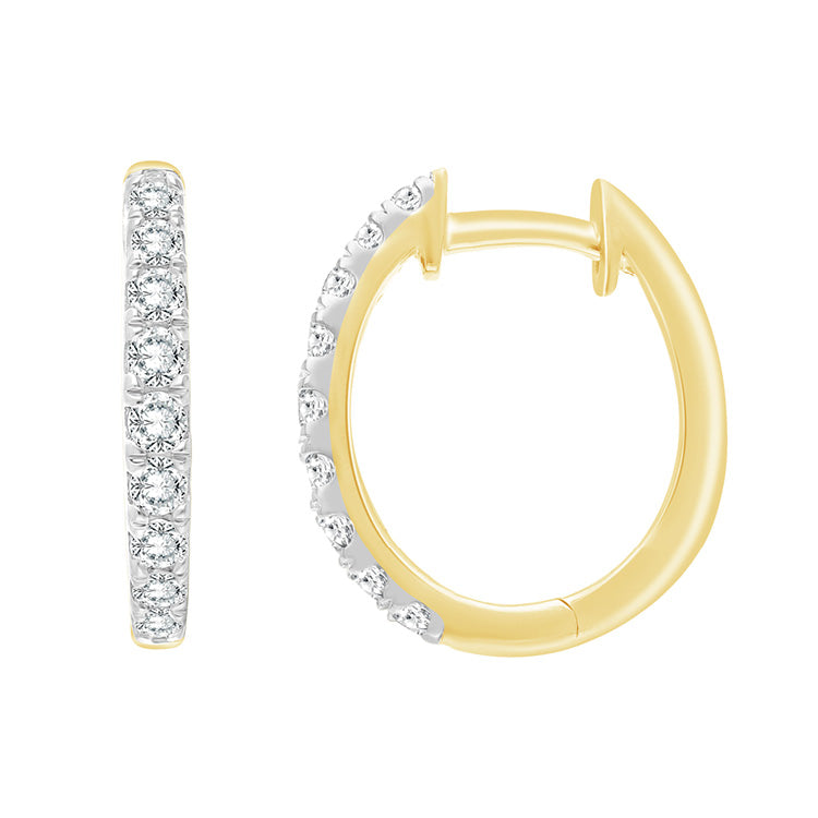 0.50ct Lab Grown Diamond Earrings in 9ct Yellow Gold