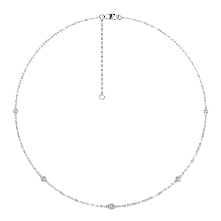0.33ct Lab Grown Diamond Necklace in 9ct White Gold