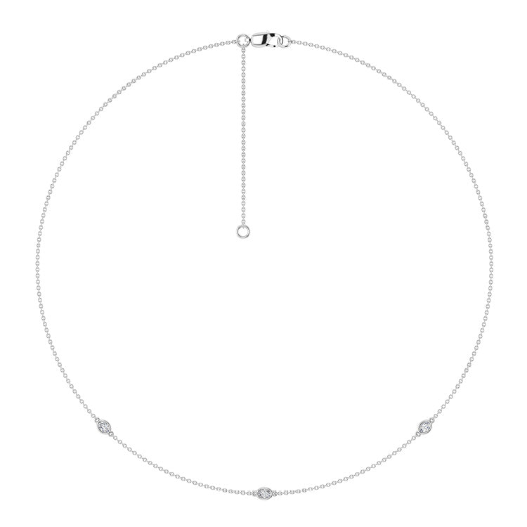 0.25ct Lab Grown Diamond Necklace in 9ct White Gold
