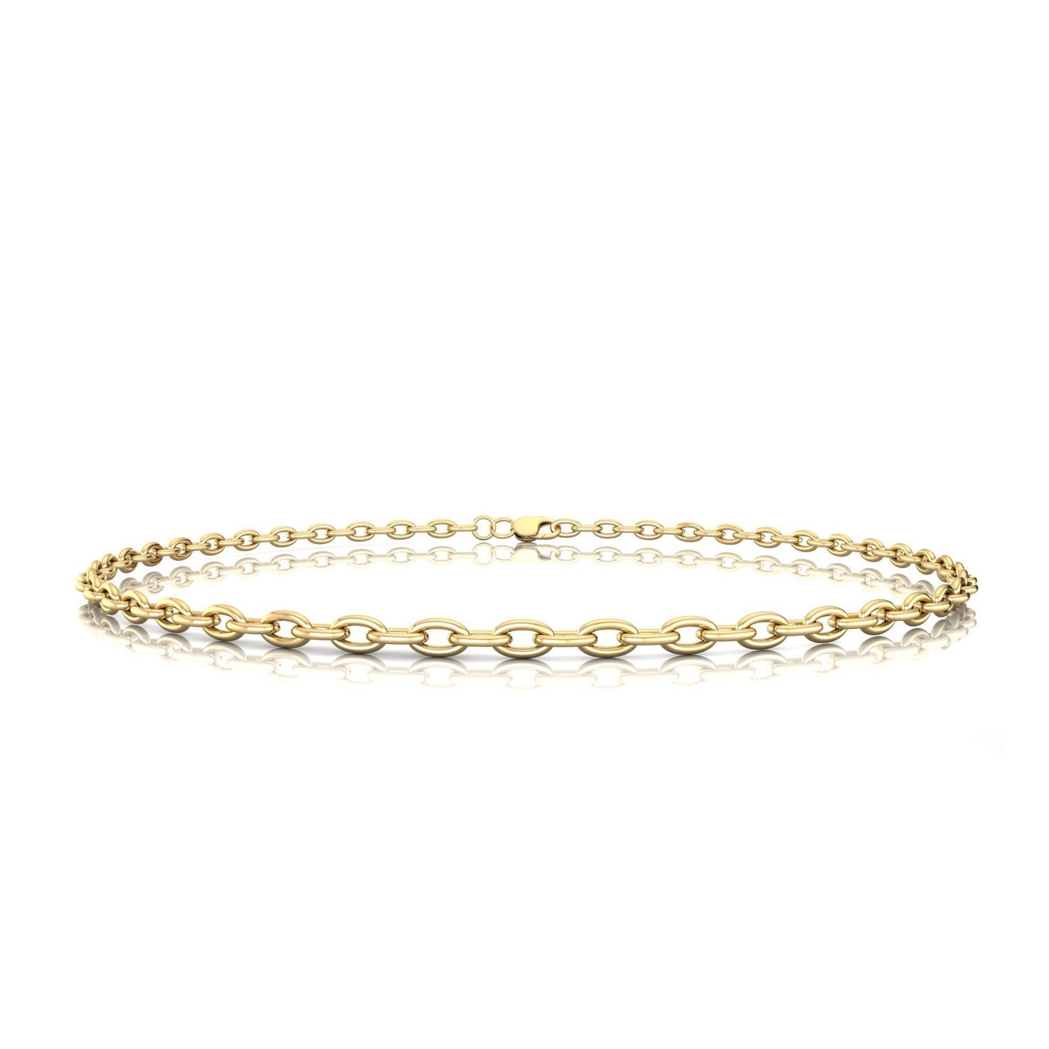 22ct Gold Vermeil Cable Necklace 42cm