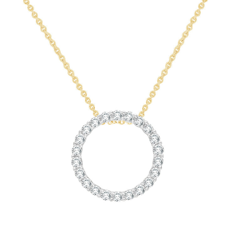 0.50ct Lab Grown Diamond Necklace in 9ct Yellow Gold