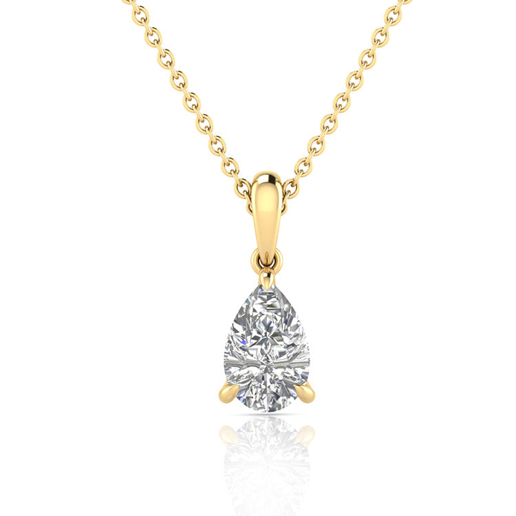 1.00ct Lab Grown Diamond Necklace in 9ct Yellow Gold
