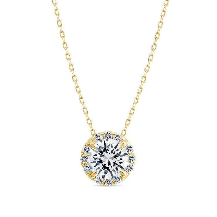0.53ct Lab Grown Diamond Necklace in 9ct Yellow Gold
