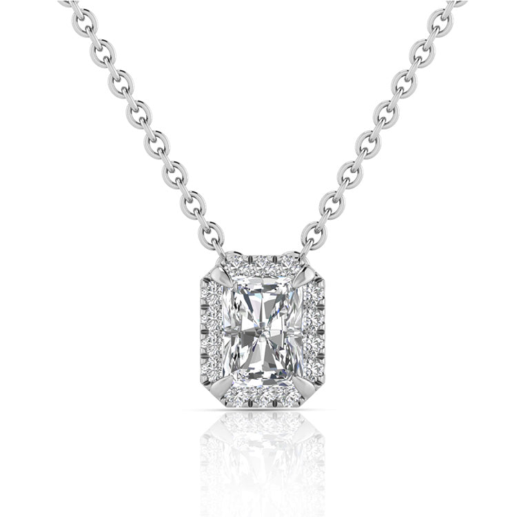0.55ct Lab Grown Diamond Necklace in 9ct White Gold
