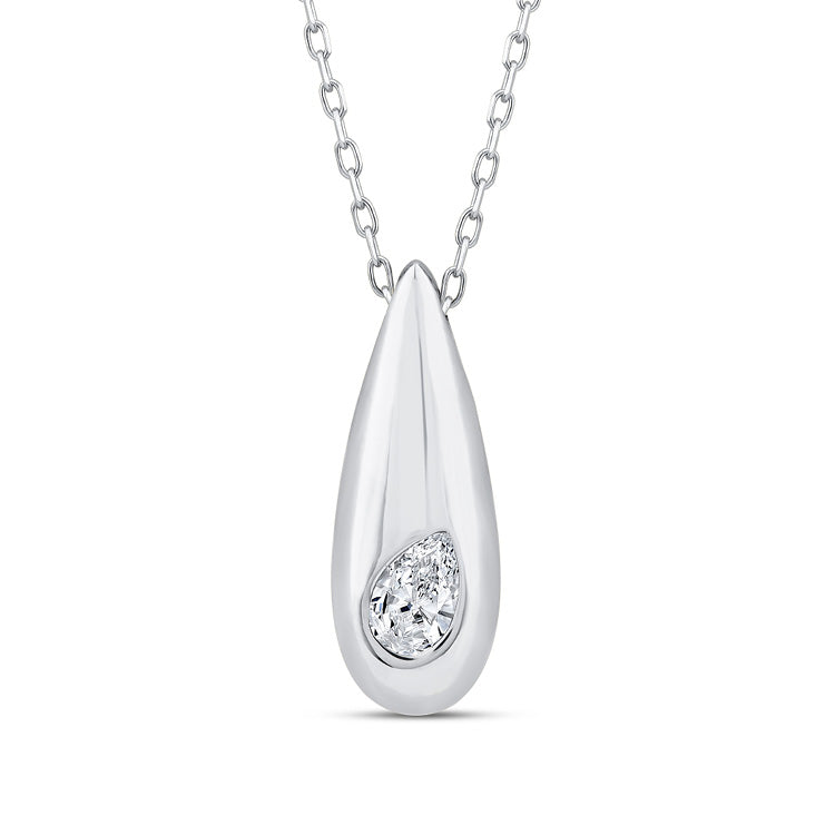 0.12ct Lab Grown Diamond Necklace in 9ct White Gold