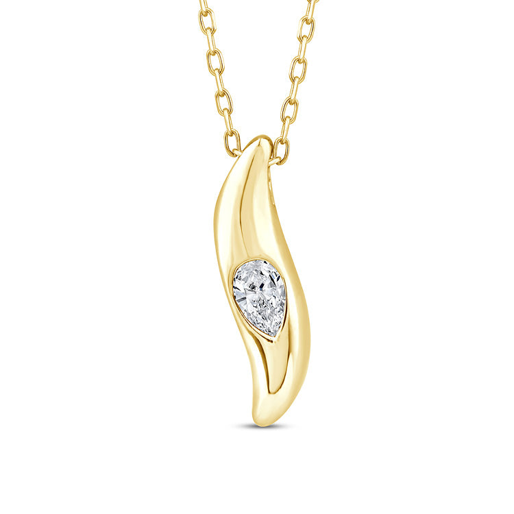 0.12ct Lab Grown Diamond Necklace in 9ct Yellow Gold