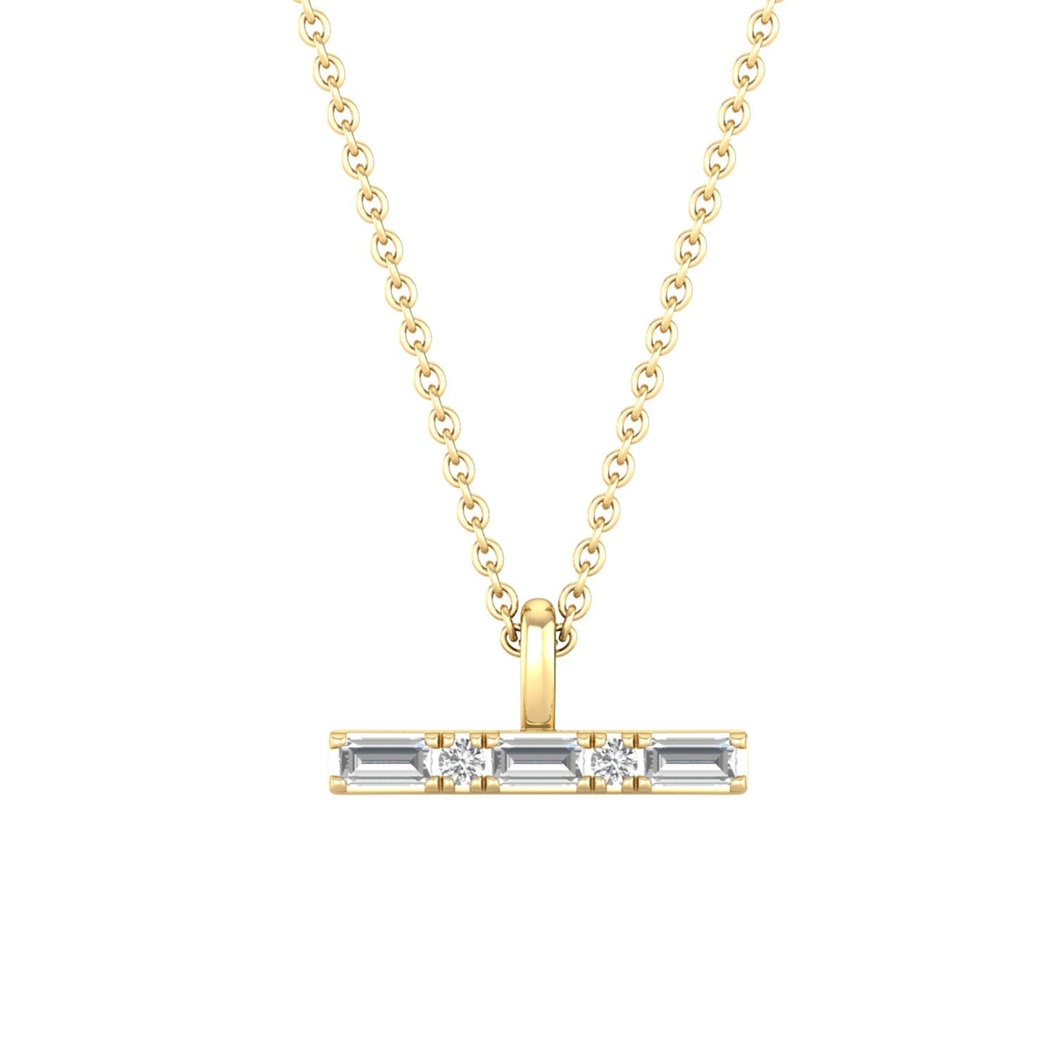 22ct Gold Vermeil 0.20ct Lab Grown Diamond Necklace 40-45cm