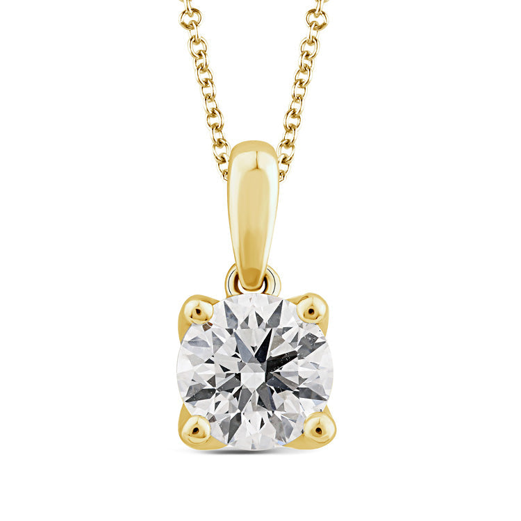1.00ct Lab Grown Diamond Necklace in 9ct Yellow Gold