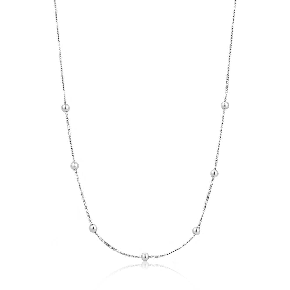 Ania Haie Modern Beaded Necklace - Silver