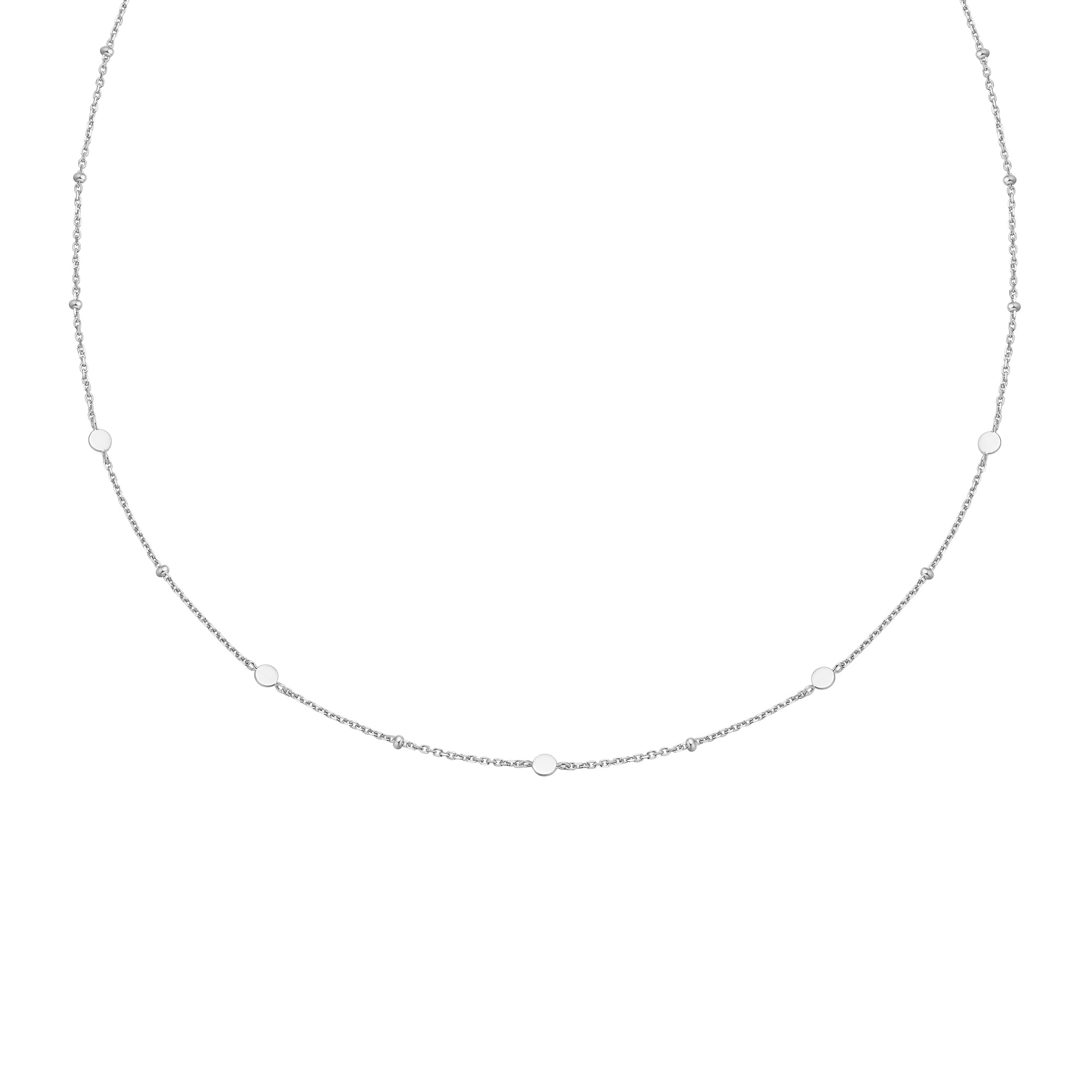 Ania Haie Silver Disc Station Necklace