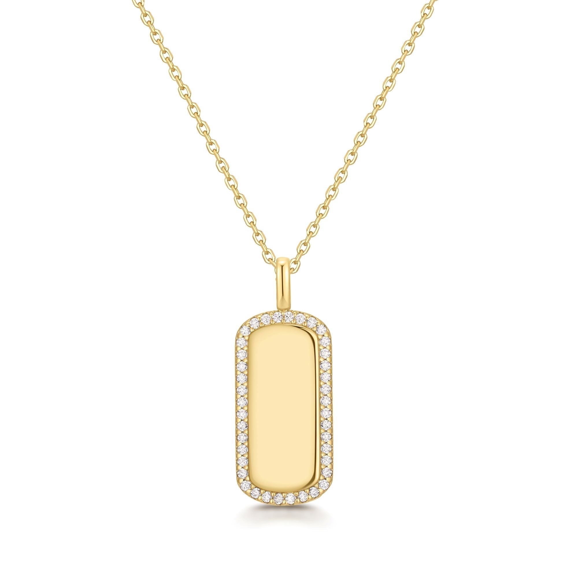 Ania Haie Gold Sparkling Tag Necklace