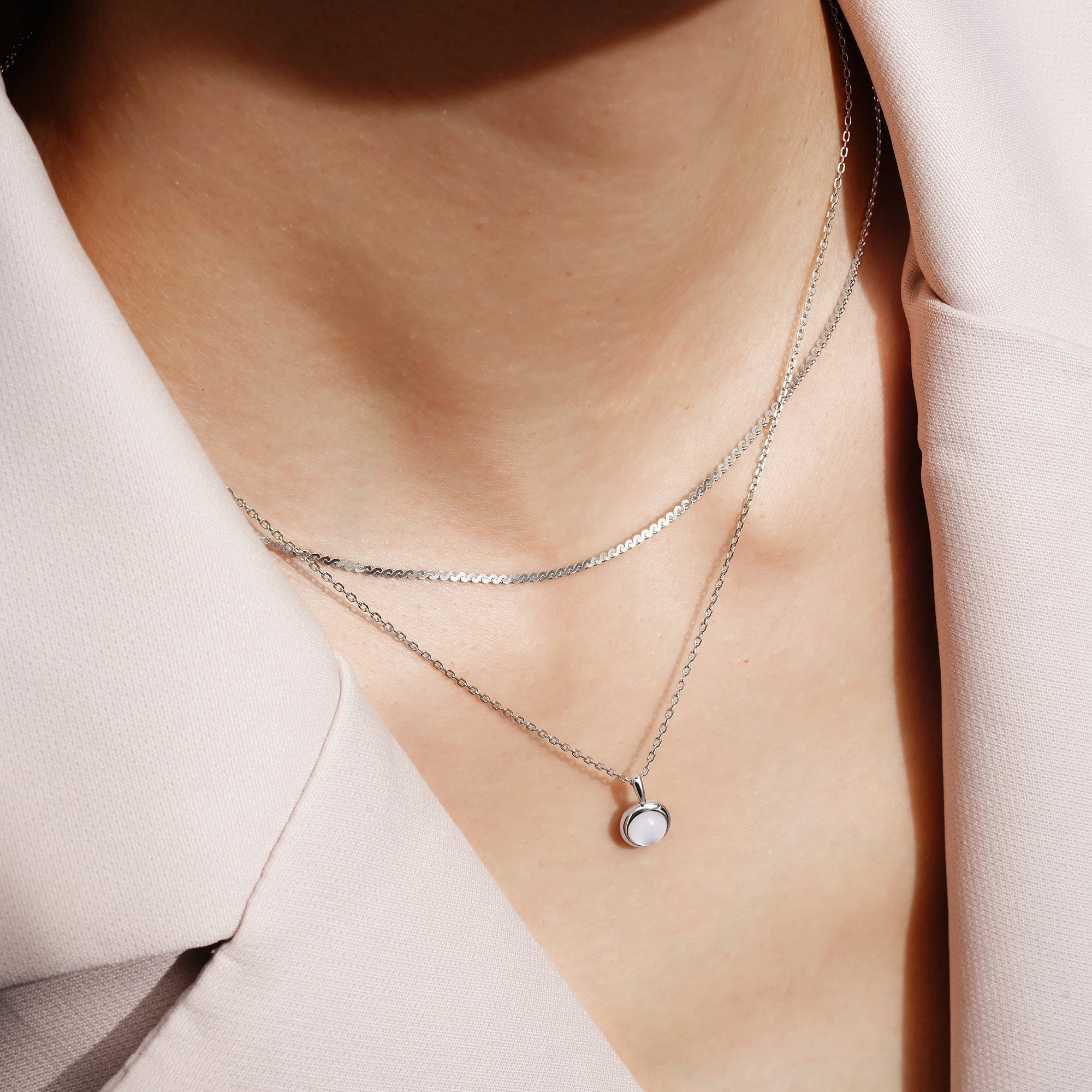 Ania Haie Silver Mother of Pearl Pendant Necklace