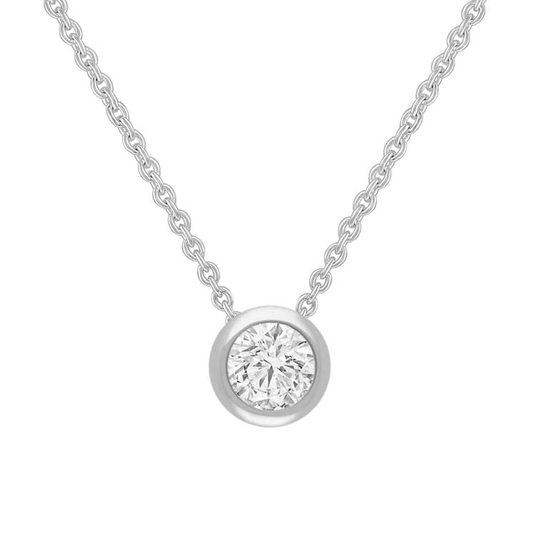 0.10ct Diamond Pendant in 9ct White Gold
