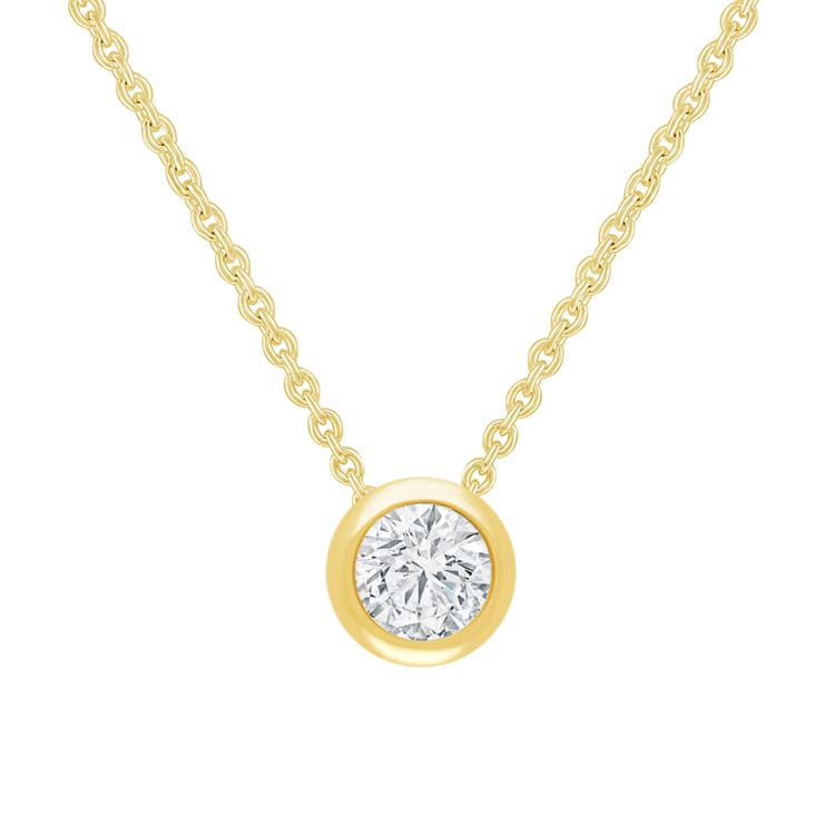 0.10ct Diamond Pendant in 9ct Yellow Gold