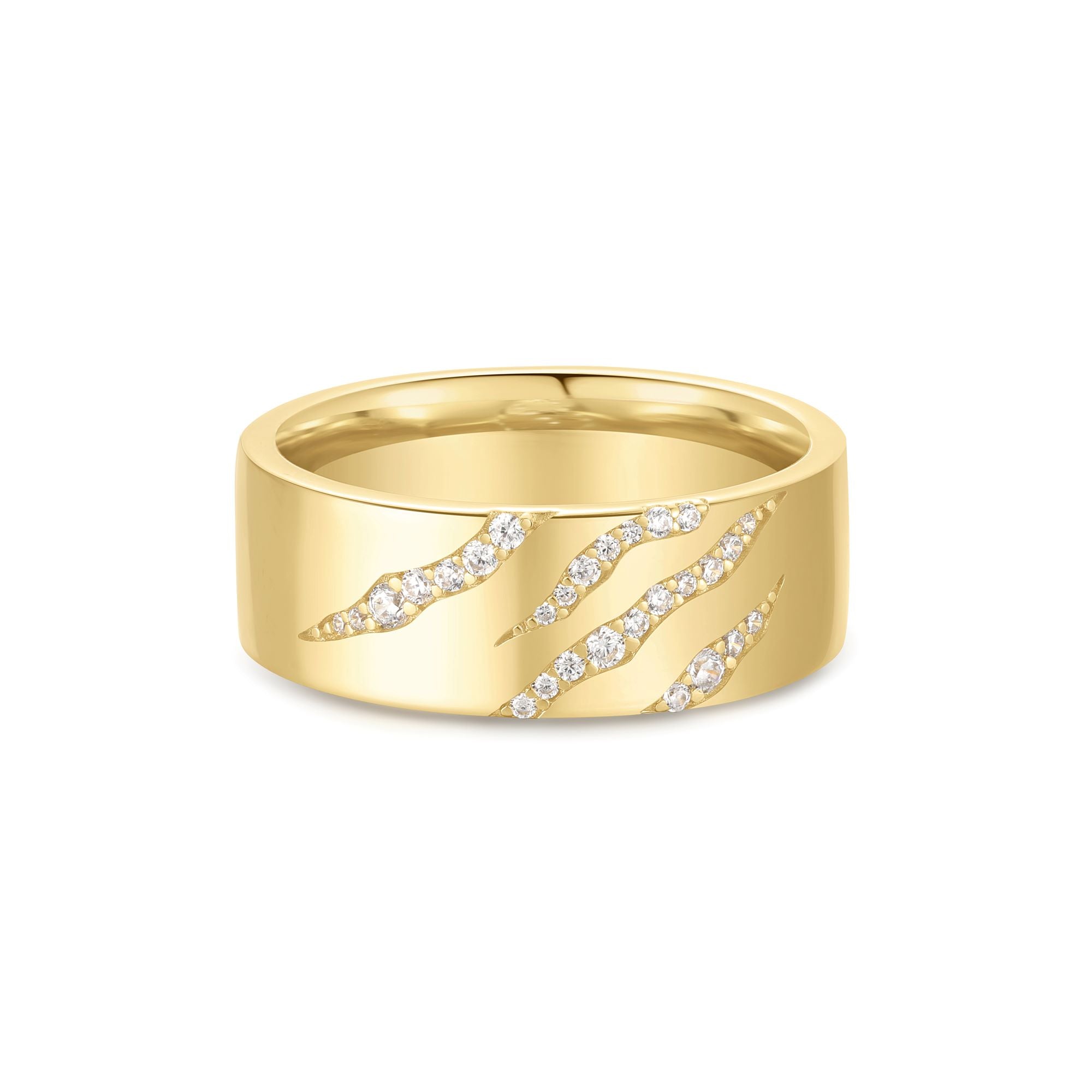 Ania Haie Gold Tiger Stripe Band