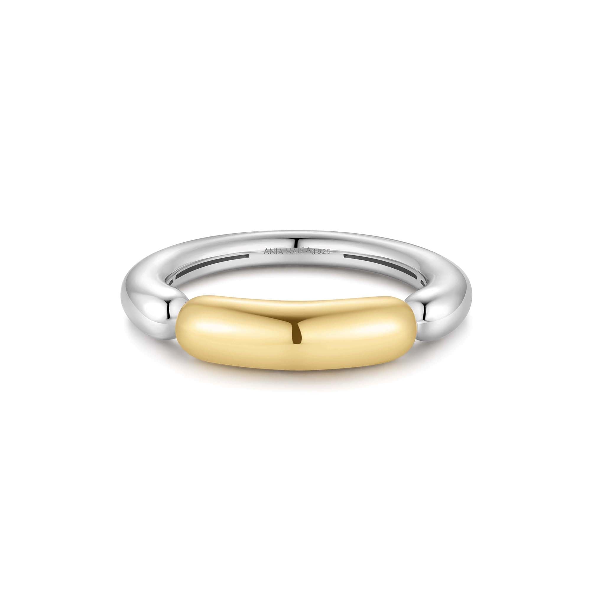 Ania Haie Two-Tone Segmented Puffy Ring
