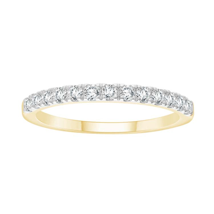 0.33ct Claw Set Band in 9ct Yellow Gold