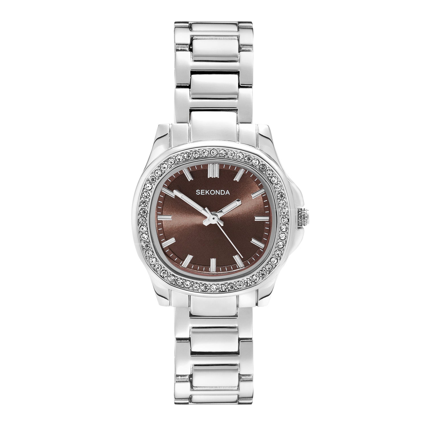 Sekonda Womens Octaire Mocha Dial Stainless Steel Bracelet 30mm Watch