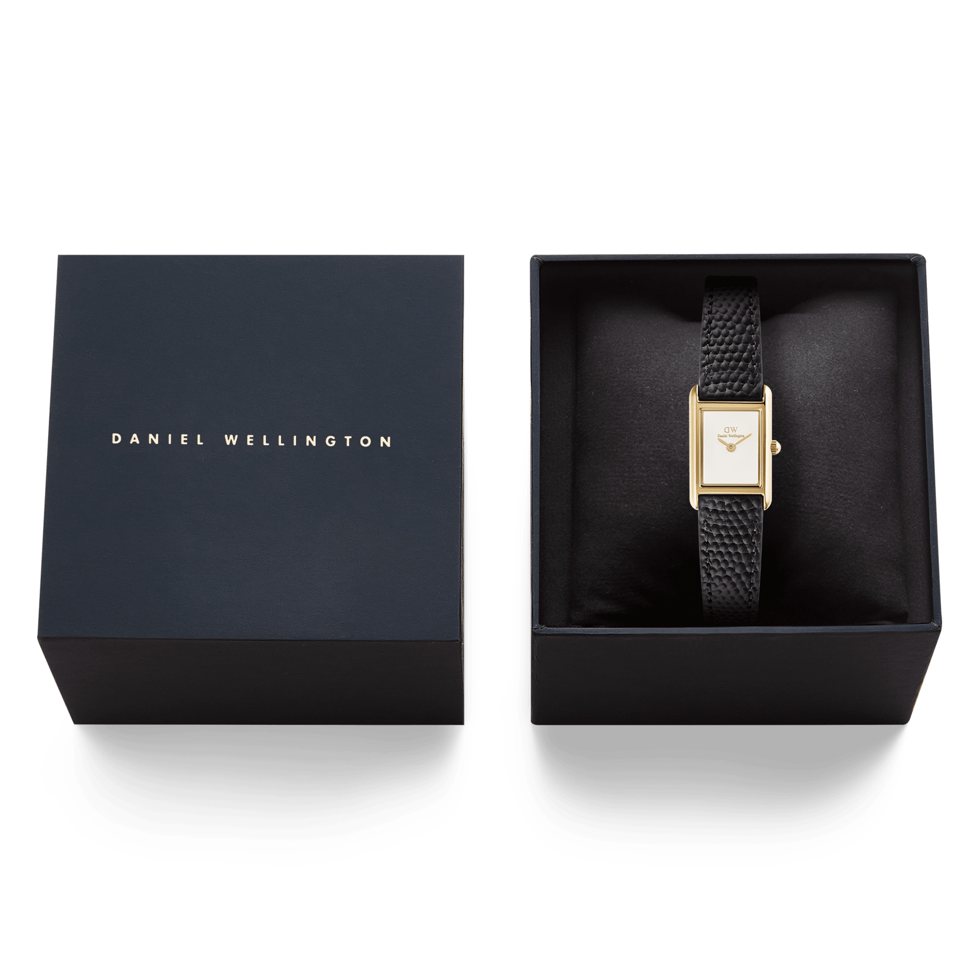 Daniel Wellington Bound Mini Black Lizard Gold