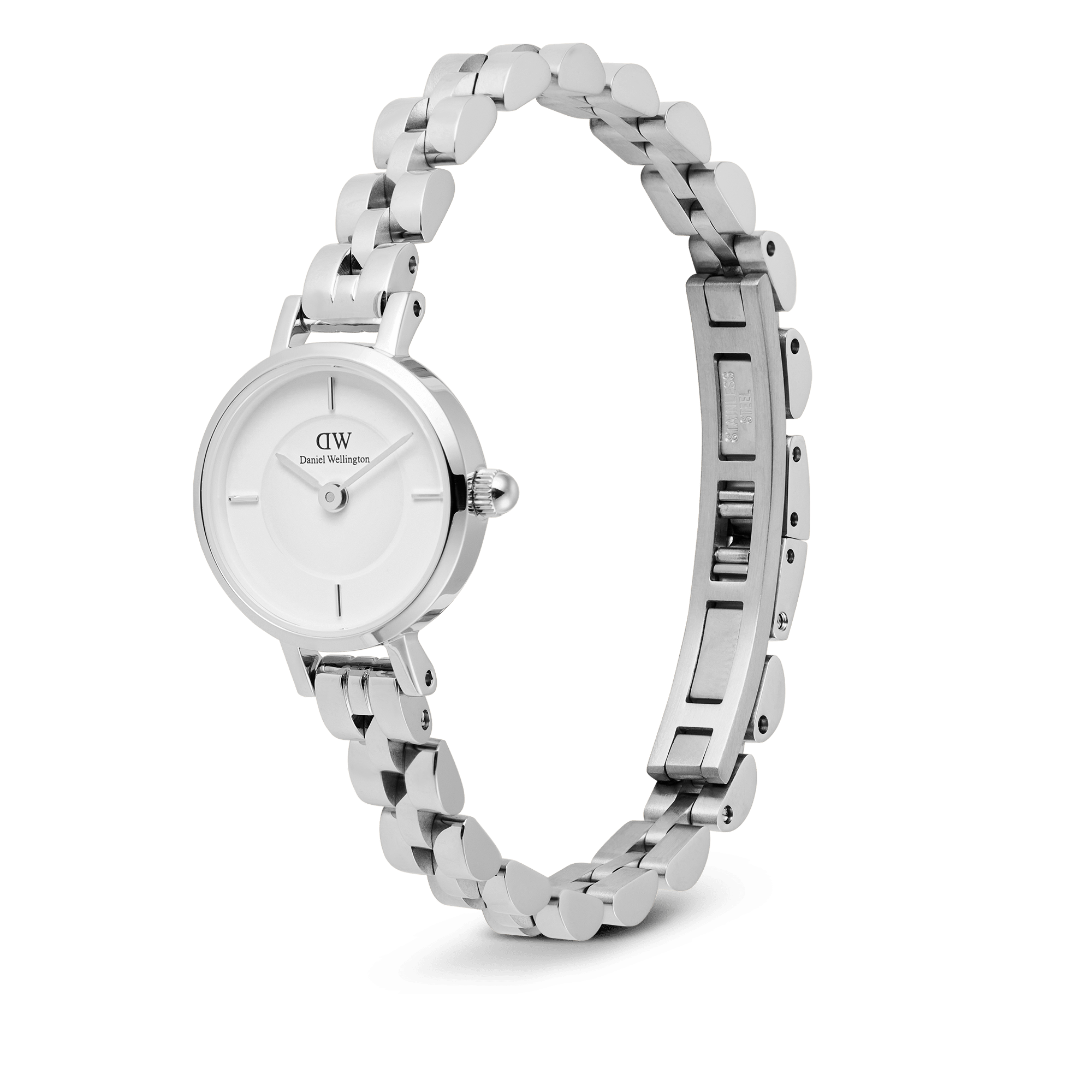 Daniel Wellington Petite Mini Arch 3-link White Silver