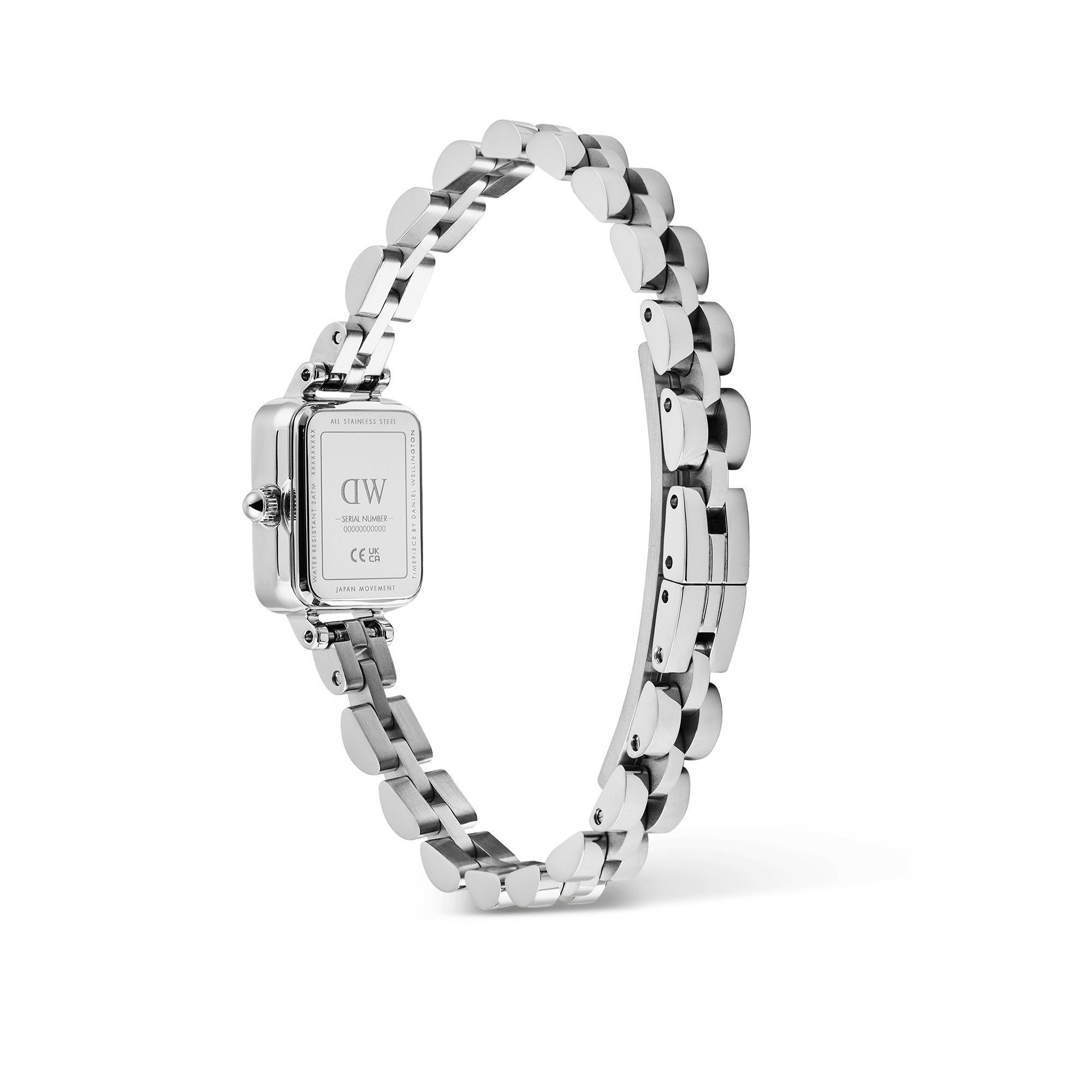 Daniel Wellington Quadro Mini Arch 3-link Arctic Sunray Silver