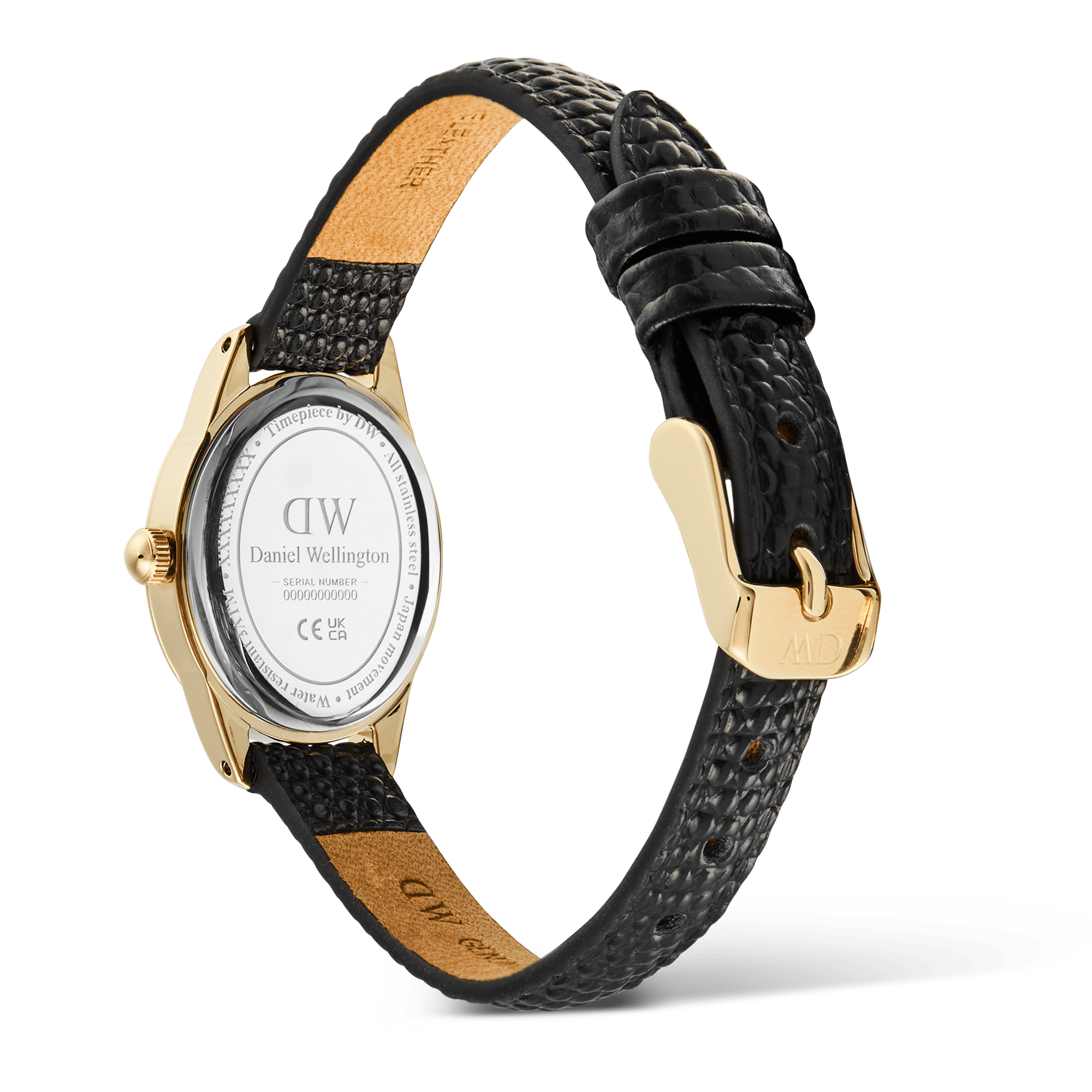 Daniel Wellington Ophelia Mini Black Lizard White Guilloché Gold