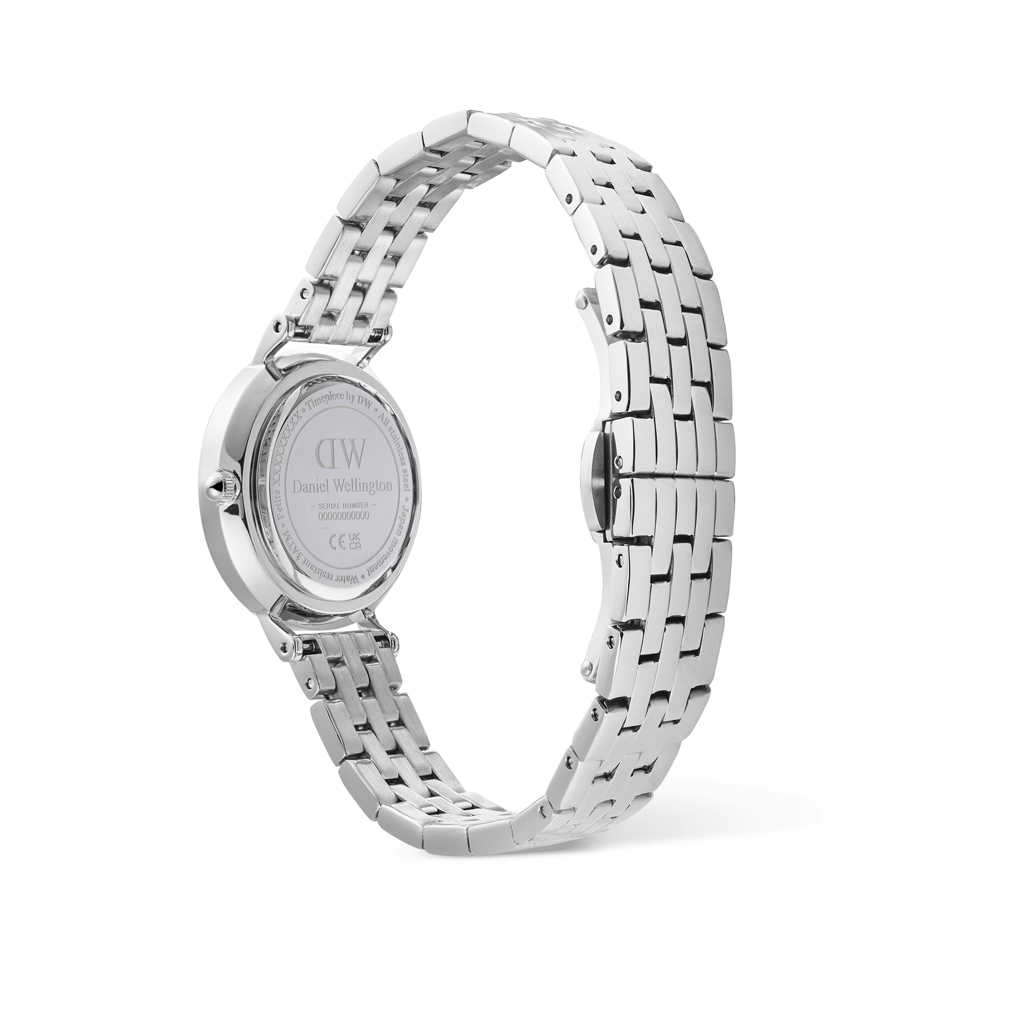 Daniel Wellington Petite Roman Numerals Date 5-link Silver