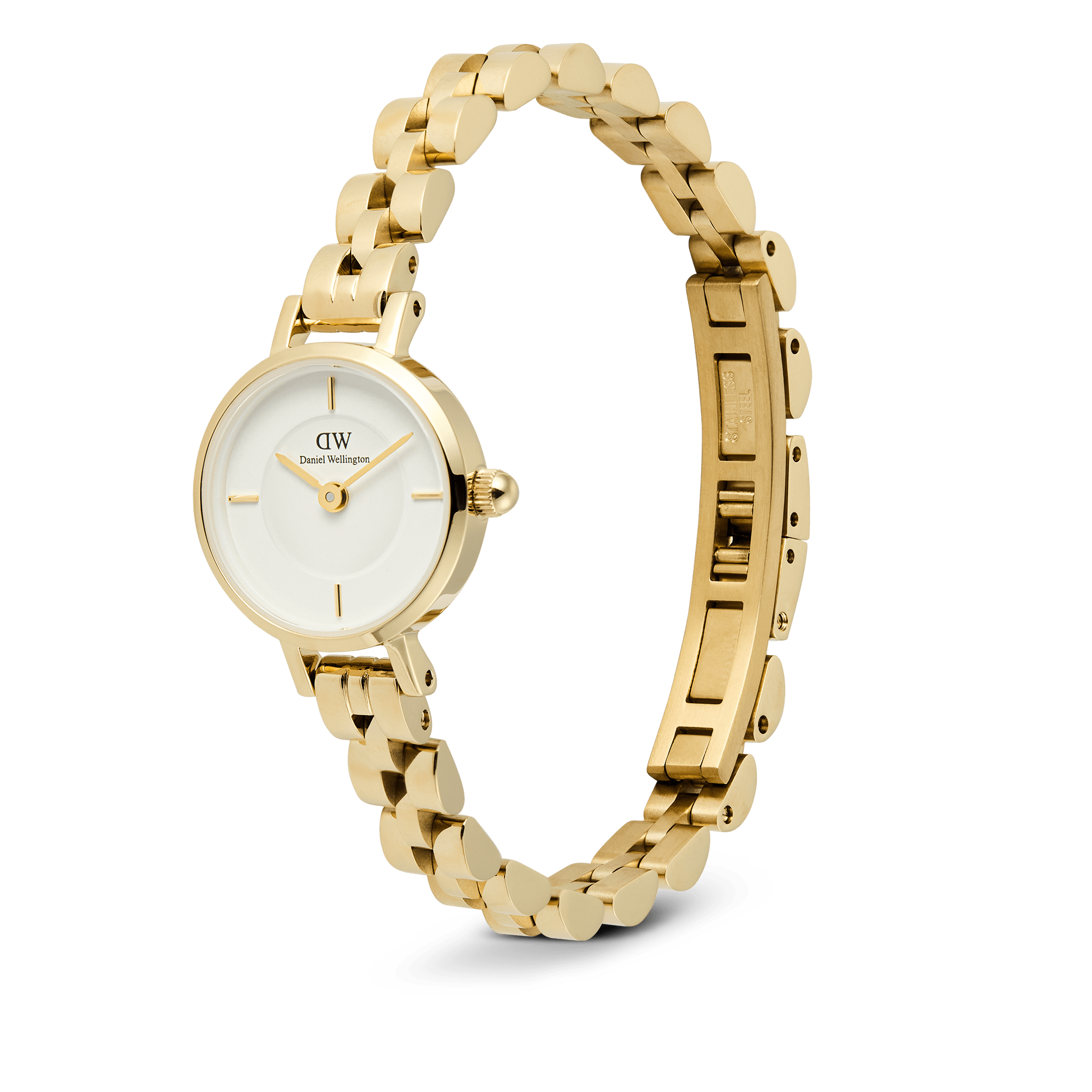 Daniel Wellington Petite Mini Arch 3-link White Gold