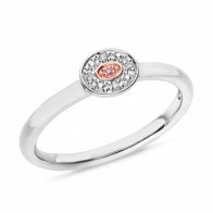 9ct White & Rose Gold Argyle Pink Diamond RIng