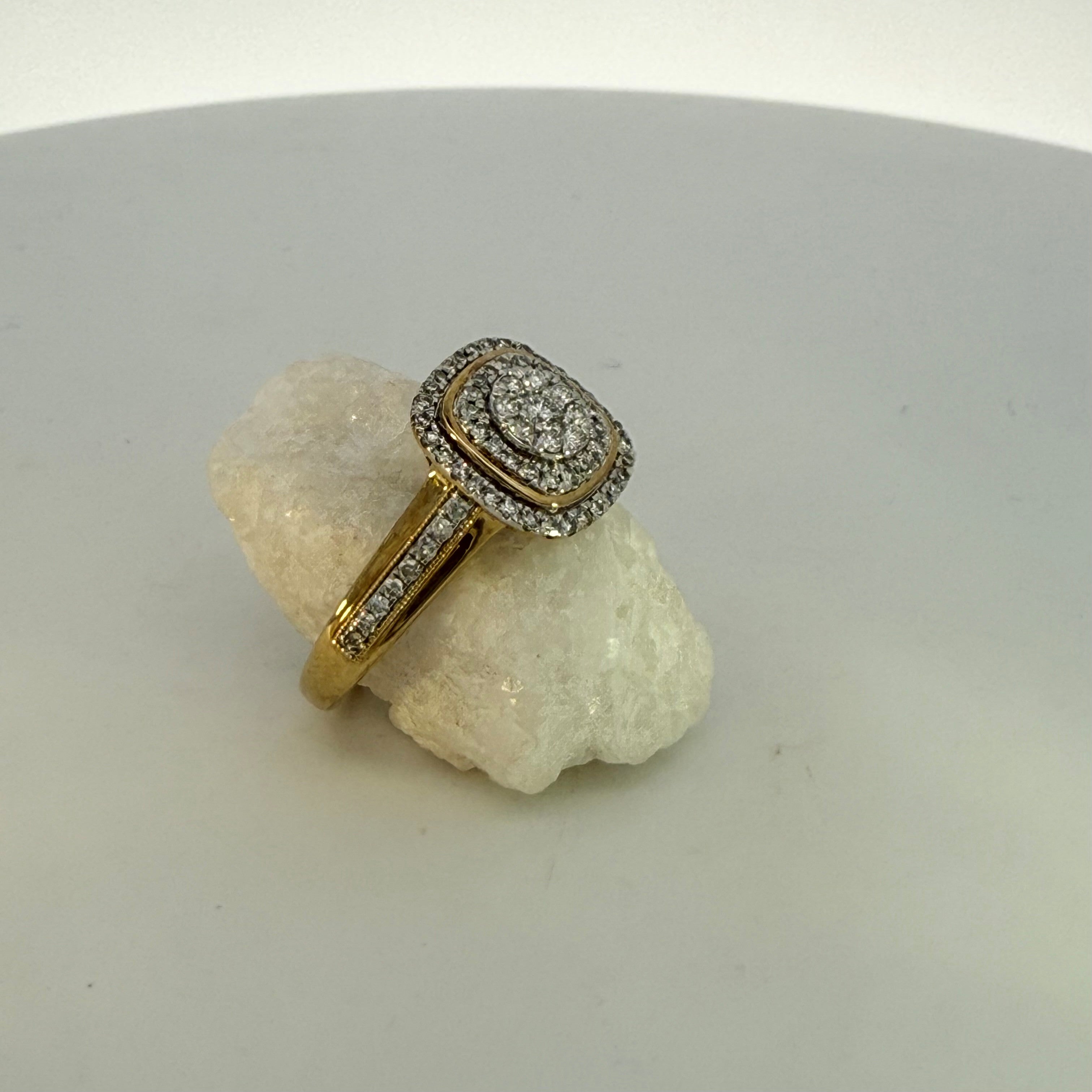 Natural Mined Diamond 0.50ct Dress Ring