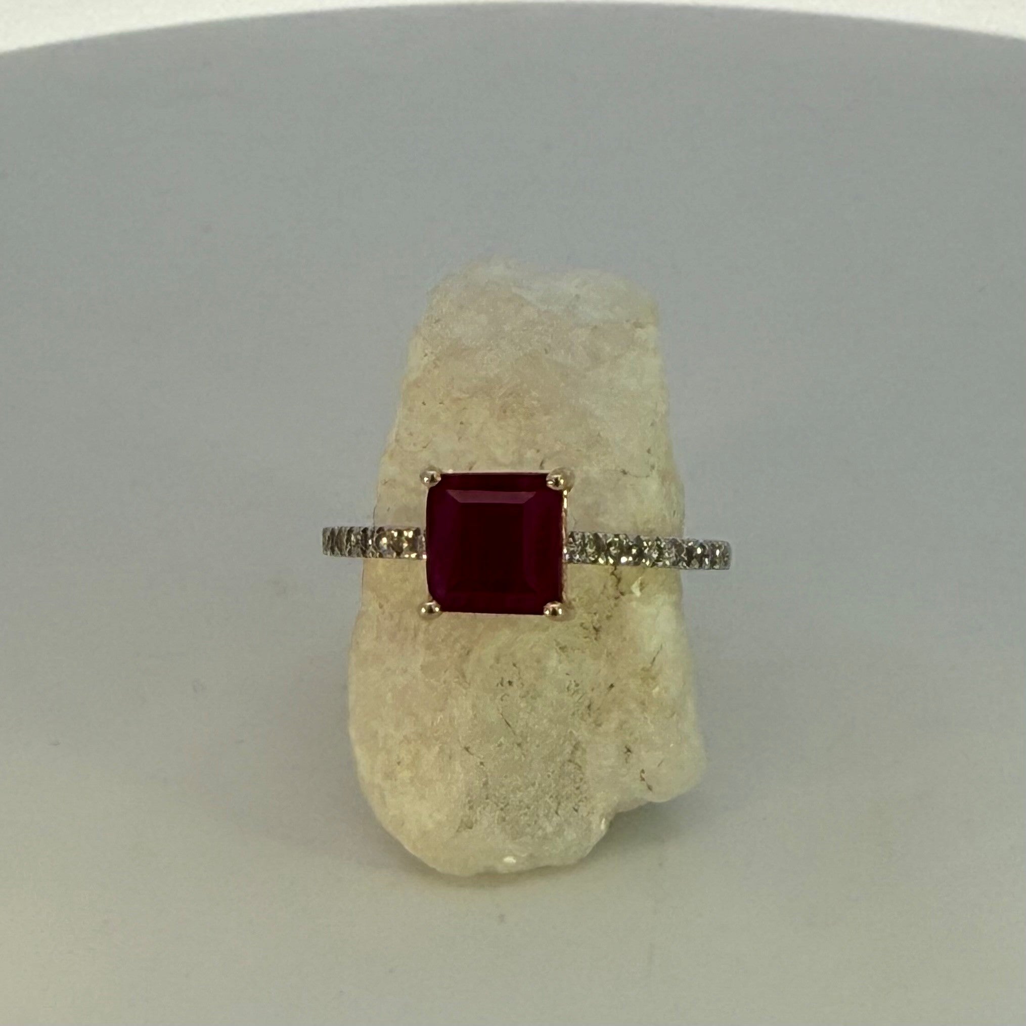 Ruby & Natural Mined Diamond Dress Ring