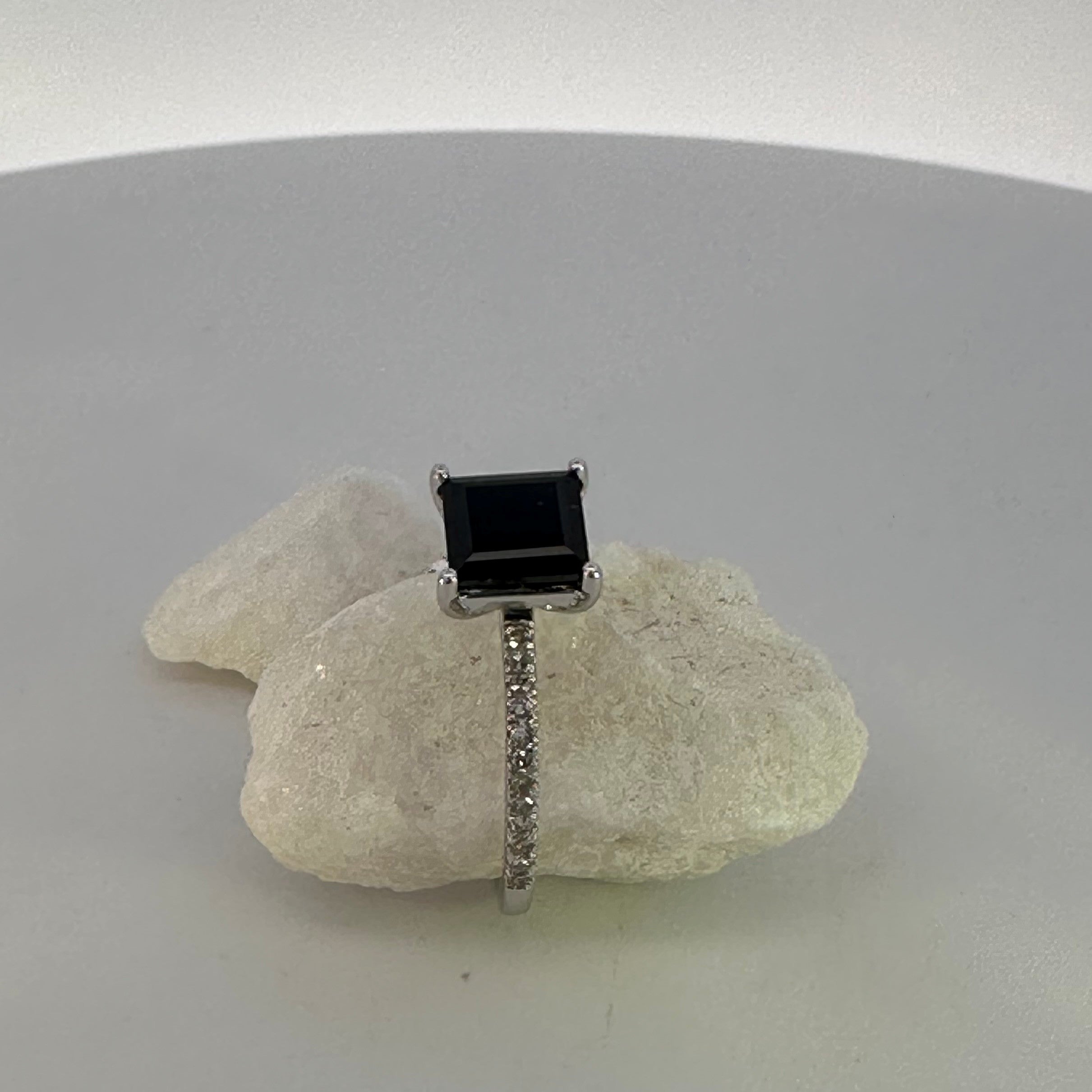 Sapphire & Natural Mined Diamond Ring