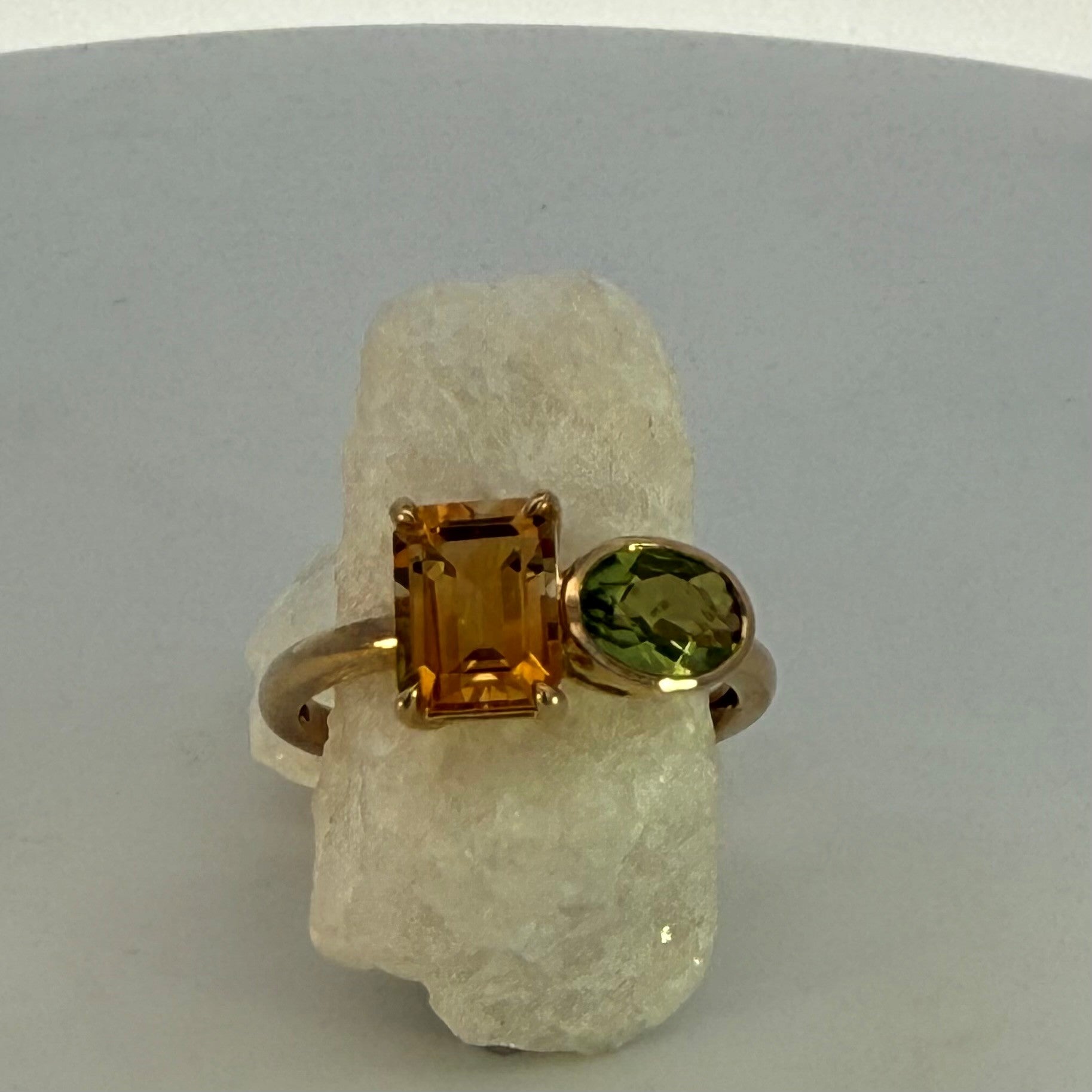 Citrine & Peridot Toi et Moi Dress Ring
