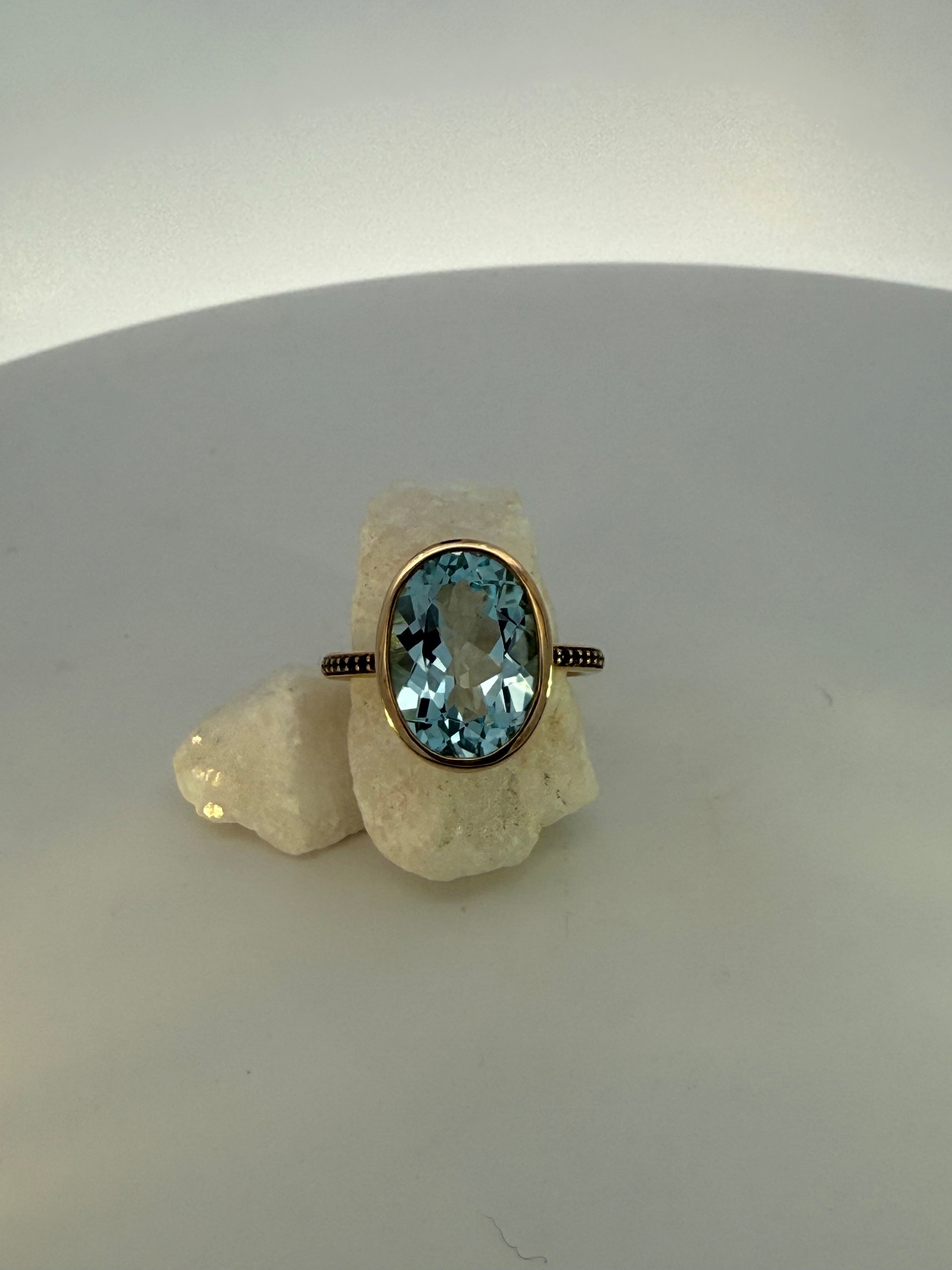 Blue Topaz & Sapphire Dress Ring
