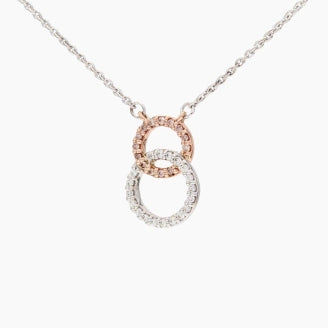 9ct Gold Argyle Pink and White Diamond Necklace