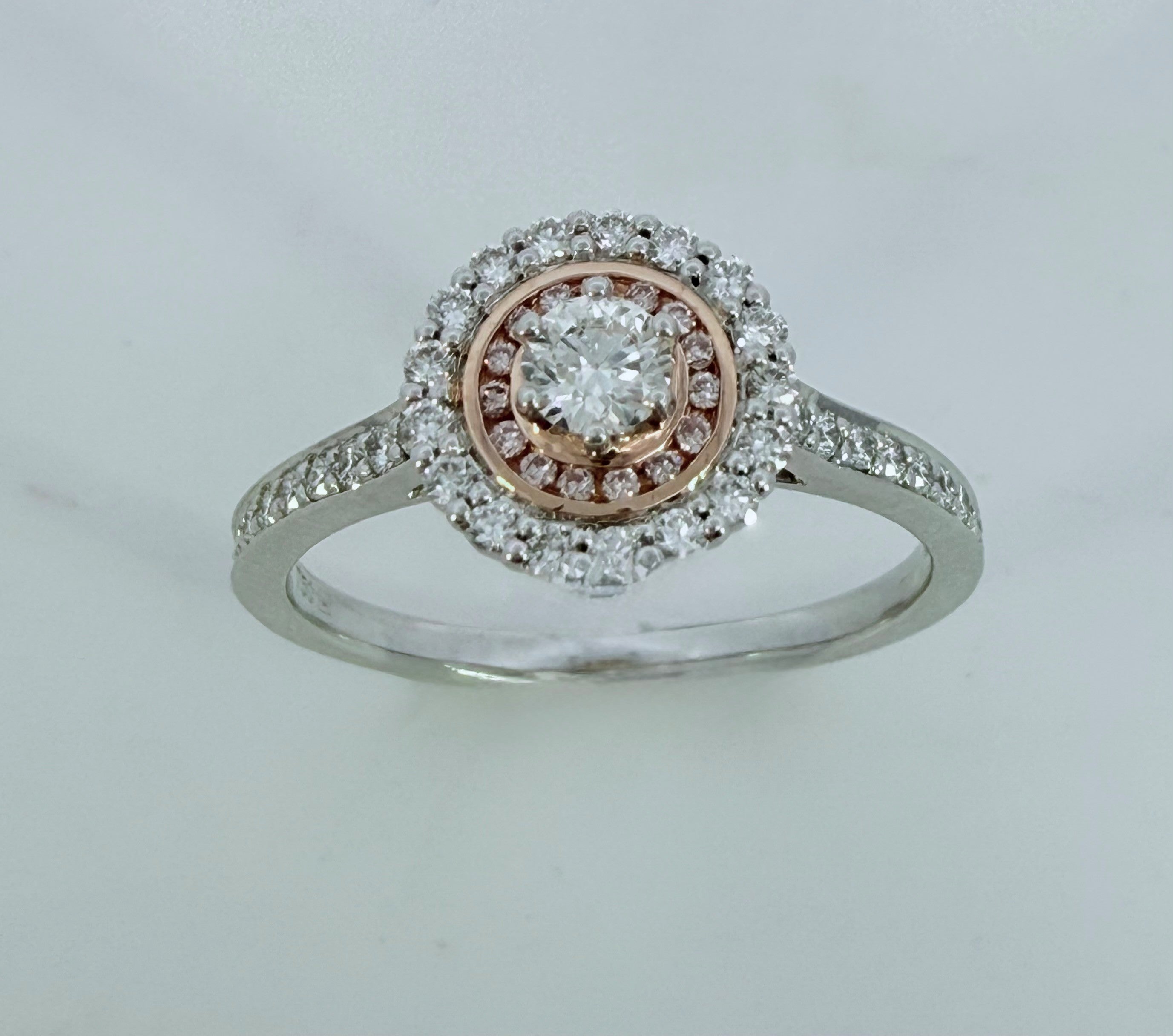 18ct White & Rose Gold Argyle Pink Diamond Ring