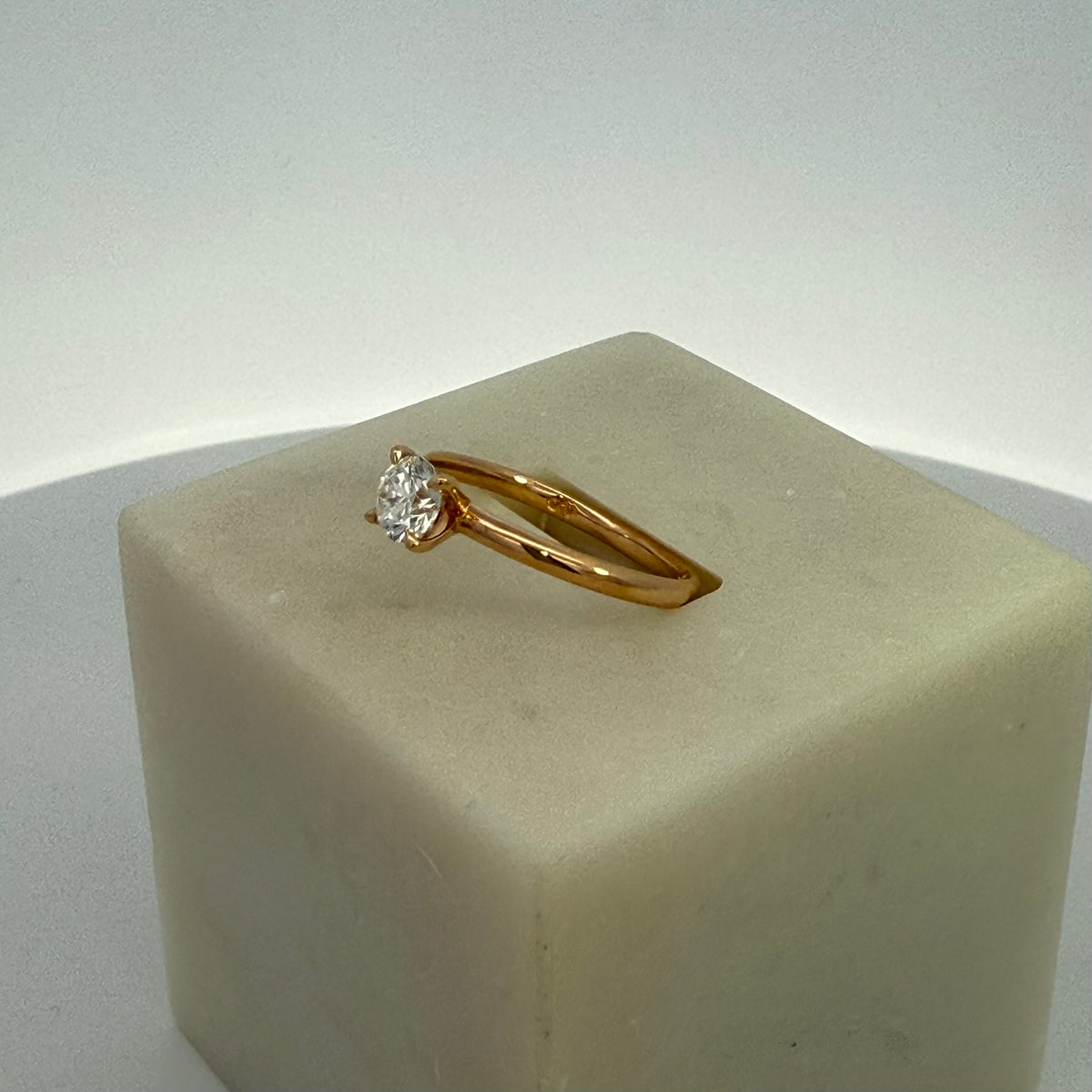 0.50ct Round Brilliant Cut Lab Grwon Ring in 18ct Rose Gold