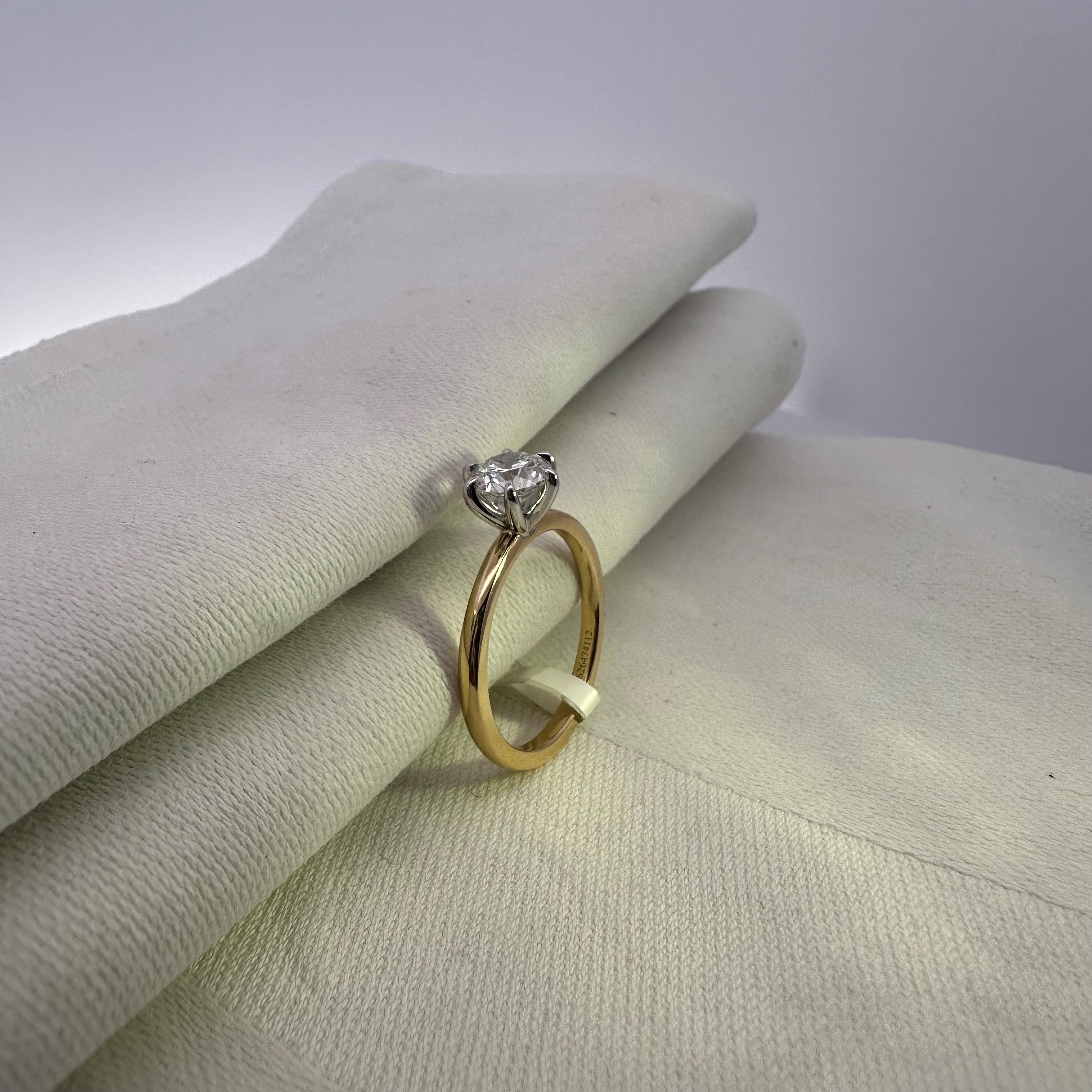 1.01ct Round Brilliant Cut Lab Diamond in 18ct Yellow and White Gold